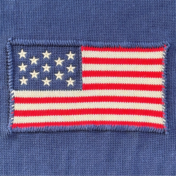 TUCKERNUCK Navy Cotton Americana Sweater | Sz Med - Picture 5 of 12